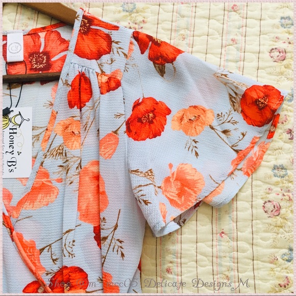 **SALE**🦋 HP🎉5⭐️ Poppy Wrap Maxi High Low Dress - Picture 5 of 11